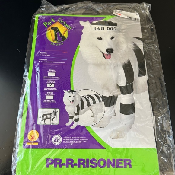 Prisoner Dog Costume. NWT. Size M - Picture 2 of 4